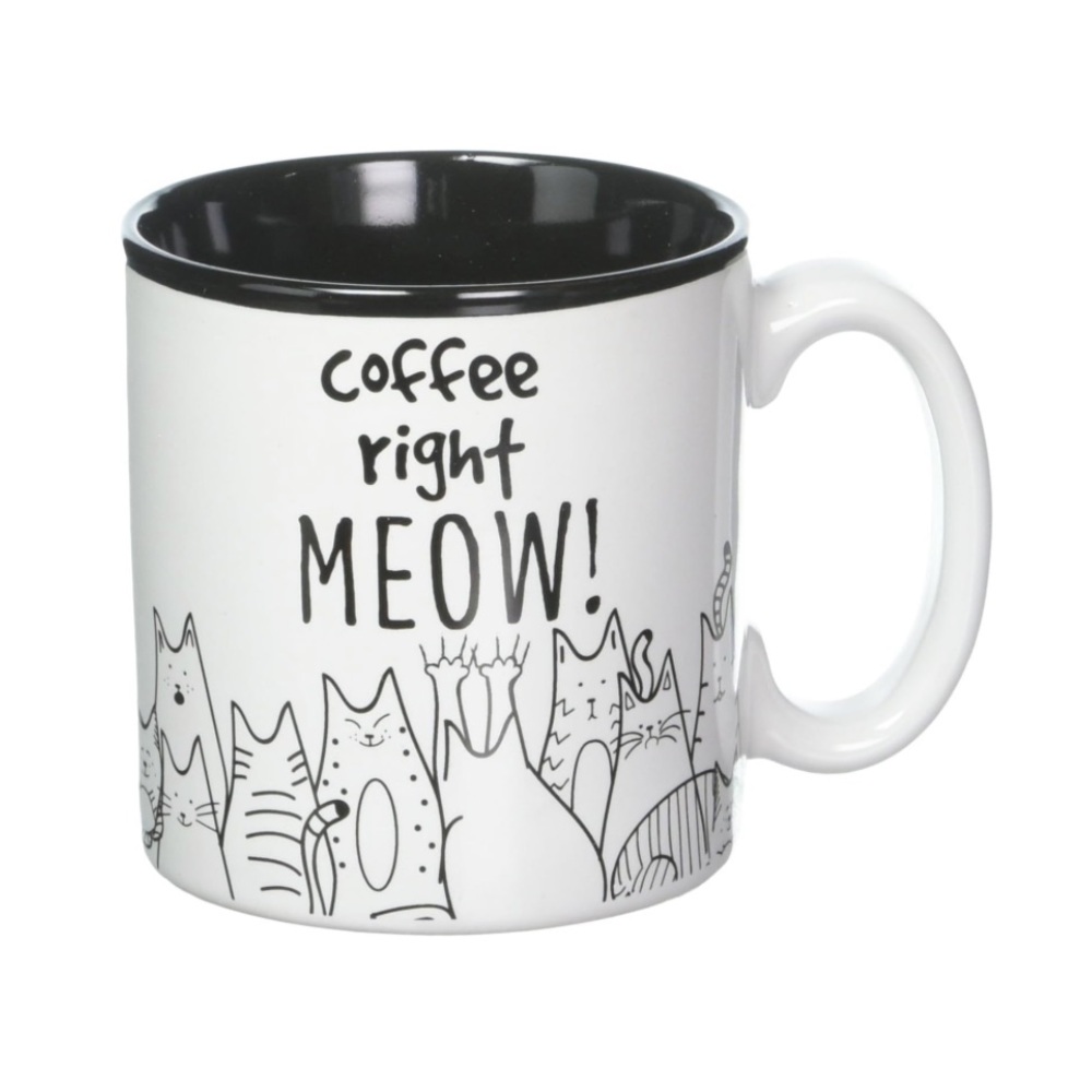 Cat Lovers Mug Coffee Right Meow